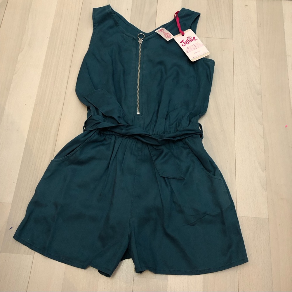 Girl zip front romper